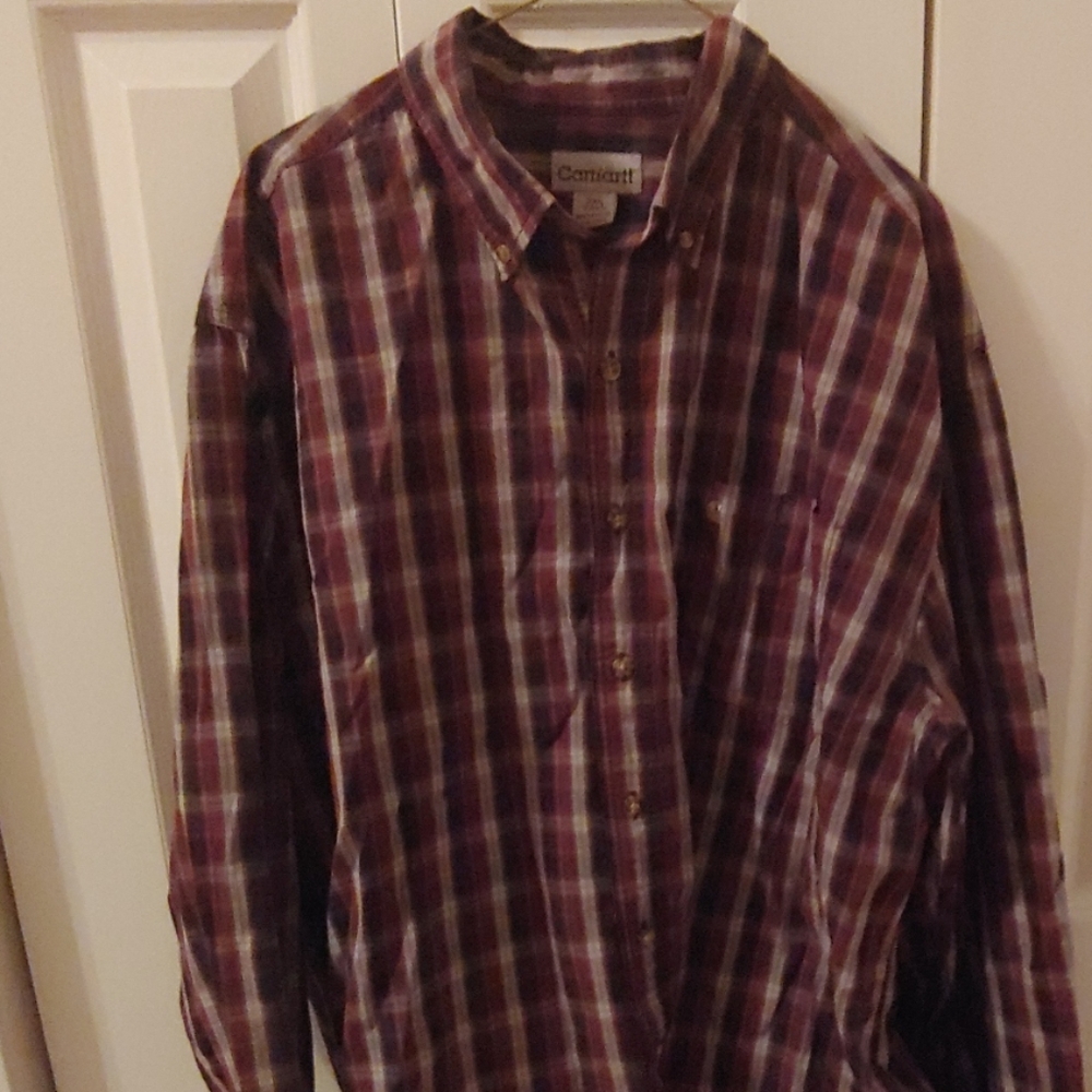 Carhartt Mens Long Sleeve Button Down Shirt. 2XL